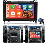 Qualcomm 8 Cœurs 4Go+64Go Autoradio Android pour Mercedes Benz B/V W169 W245, Vito Viano W639, Sprinter W906, Radio avec CarPlay & Android Auto sans Fil, GPS WiFi, DSP Audio Hi-Res