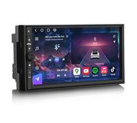 Qualcomm 8 cœurs 8GO+128GO Android 14 Universal Autoradio 2 Din GPS Navigateur 7 Pouces Écran Tactile IPS Support Bluetooth 5.1 CarPlay sans Fil Android Auto WiFi 4G Dab+ DSP FM Radio RDS USB OBD2