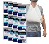 Qualicare Lot de 12 écharpes triangulaires en coton calicot pour soutenir les bras et les épaules