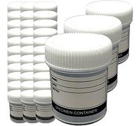 Qualicare Lot de 36 flacons transparents universels en polypropylène avec couvercle blanc - 60 ml