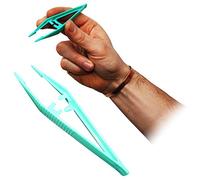 Qualicare Lot de 5 pinces à épiler jetables en plastique pour premiers secours 12,5 cm