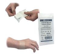 Qualicare Lot de 50 paquets de 5 bandes adhésives hypoallergéniques et stériles 3 x 75 mm Pour suture et traitement des plaies