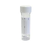 Qualicare Lot de 6 boîtes à échantillon étiquetées transparentes en polypropylène avec couvercle en plastique blanc 30 ml