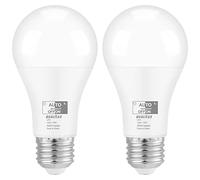 Qualilux Lot de 2 ampoules du crépuscule à l'aube 1000 lumens, lumière du jour, LED 12 W, A19 E26, HQ-H023