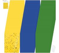 Qualirey Lot de 100 pièges adhésifs double face pour moucherons avec attaches torsadées pour fruits, insectes, champignons, insectes et insectes (jaune, bleu, vert) 15,2 x 20,3 cm