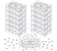 Qualirey Lot de 12 pièges et détecteurs de punaises de lit avec colle forte, intercepteurs de punaises de lit, piège à colle de détection précoce pour pieds de lit, bloqueur de parasites d'intérieur