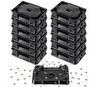 Qualirey Lot de 12 pièges et détecteurs de punaises de lit avec colle forte, intercepteurs de punaises de lit, piège à colle de détection précoce pour pieds de lit, bloqueur de parasites d'intérieur