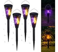 Qualirey Lot de 12 tue-insectes solaires et tueurs de moustiques d'extérieur étanches en forme de cône Lumière LED Répulsif anti-moustiques pour terrasse, jardin, cour, camping - Design à suspendre