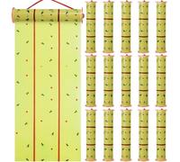 Qualirey Lot de 16 rouleaux de pièges à mouches adhésifs géants de 100 m - Piège à fruits en papier pour extérieur et intérieur - Bandes adhésives à suspendre - Attrape-moucherons - Tue-insectes