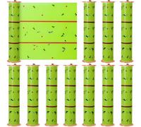Qualirey Lot de 2 bandes adhésives géantes à suspendre pour intérieur et extérieur - Ruban non toxique pour fruits et hêtre - Tue les moustiques - Plantes - Pour écurie - Vert fluo - 9 m