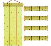 Qualirey Lot de 4 rouleaux de pièges à mouches adhésifs géants de 20,7 m - Piège à fruits - Bande adhésive pour intérieur et extérieur - Bandes adhésives à suspendre - Attrape-moucherons et insectes