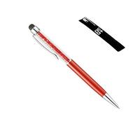 QUALITÉ 2-en-1 écran Tactile capacitif Stylet et Stylo à Bille avec Cristaux (Rouge)
