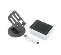 Qualité de l'air 3 en 1 pour détection de l'humidité - Écran LCD, plage de 400 à 5 000 ppm, précision ± 10 ppm, boîtier en ABS, rechargeable (blanc)