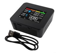 Qualité de l'air de 9 po avec PM2.5, PM10, TVOC, détection HCHO et capteur d'humidité, contrôle par application, 2000 mAh