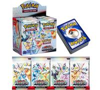 (Qualité de papier de base, pour affichage uniquement) Cartes Pokémon Booster Battle Pokémon JCC Écarlate et Violet Évolutions Prismatiques Boîte de boosters Collection de cartes Jouets Cadeau (Styles