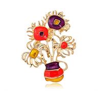 Qualité Premium 1X Mignon Vase de Chrysanthème Broche Femmes Corsage Col Badge Distin