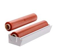 QUALITE PRO - Kit dévidoir avec deux rouleaux de film alimentaire étirable 450mm x 500m