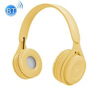 Qualité Sonore Hifi Casque Bluetooth Macaron Autonomie Longue Durée Support Appels Micro SD AUX 3.5mm + SD 8Go Jaune YONIS
