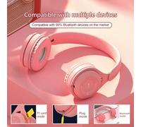 Qualité Sonore Hifi Casque Bluetooth Macaron Autonomie Longue Durée Support Appels Micro SD AUX 3.5mm + SD 4Go Jaune YONIS