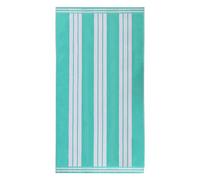 Qualité supérieure Collection Luxe Jacquard Serviette de Plage, Coton peigné, surdimensionné, Mint Cabana Stripe, 43 x 5 x 30 cm
