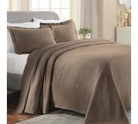Qualité supérieure Couvre-lit Paise-TW-AQ Paisley Jacquard Matelasse 100% Coton de qualité supérieure Couvre-lit, Aqua, Twin, Taupe, Jumeau