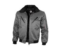 Qualitex - Pilote 4 en 1 - Col et Manches Réglable Fermetures Éclair YKK Séparables - Plusieurs Couleurs - Gris, M