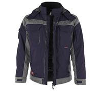 Qualitex pro-winterjacke Veste de travail col montant avec fermeture scratch -verschieden couleurs - Bleumarine/Gris, L