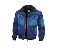 Qualitex - Veste de Pilote 4 en 1 - Col et Manches Réglable Fermetures Éclair YKK Séparables - Plusieurs Couleurs - - Marine/Royal, XL