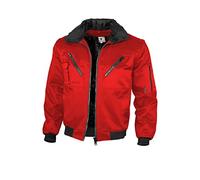 Qualitex - Veste Pilote 4 en 1 - Col et Manches séparable - Plusieurs Couleurs - Rouge, XL