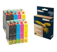 QUALITONER - 10 Cartouches compatible pour EPSON 502 XL 502XL Noir (x4) + Cyan (x2) + Magenta (x2) + Jaune (x2) (Jumelles) pour Epson Expression Home Noir G
