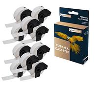 QUALITONER 10 Rouleau DK11203 étiquette de Dossier Compatible pour Brother 17x87 mm Lot de 300 Étiquettes Noir sur Blanc