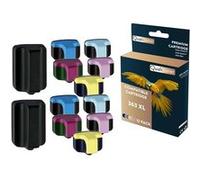 QUALITONER - 12 Cartouche compatible pour HP 363 XL 363XL Noir (x2) + Cyan (x2) + Magenta (x2) + Jaune (x2) + Light Cyan (x2) + Light Magenta (x2) pou Noir G