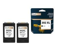 QUALITONER - 2 Cartouche compatible pour HP 302 XL 302XL Noir pour HP DeskJet 2130 2134 3630 3630 Series 3636 3639 Envy 4520 e-All-in-One 4525 e-All-i Noir G