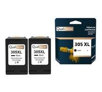 QUALITONER - 2 Cartouche compatible pour HP 305 XL 305XL Noir pour Deskjet 1210 1212 1255 2710 2720 2721 2722 2723 2724 2732 2752 2755 Plus 4110 Plus Noir G
