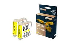 QUALITONER - 2 Cartouches Compatible pour Brother LC 1000 XL LC1000XL Jaune (Lune) pour Brother DCP 130 C 135 C 150 C 150 Series 153 C 330 C 350 C 350