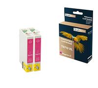 QUALITONER - 2 Cartouches Compatible pour EPSON T0713 XL T0713XL Magenta (Guépard) pour Epson Stylus D 120 Stylus DX 4000 4050 4400 4450 5050 7400 745