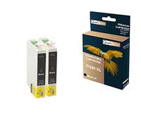 QUALITONER - 2 Cartouches Compatible pour EPSON T1281 XL T1281XL Noir (Renard) pour Epson Stylus Office BX 305 F BX 305 FW Stylus SX 125 130 230 235 W