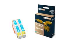 QUALITONER - 2 Cartouches Compatible pour EPSON T2632 XL T2632XL Cyan (Ours) pour Epson Expression Premium XP-510 XP-520 XP-600 XP-605 XP-610 XP-620 X