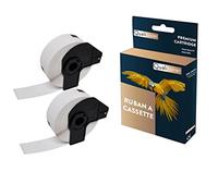QUALITONER 2 Rouleau DK11203 étiquette de Dossier Compatible pour Brother 17x87 mm Lot de 300 Étiquettes Noir sur Blanc