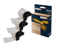 QUALITONER 3 Rouleau DK11209 Petite étiquette d'adresse Compatible pour Brother 29x62 mm Lot de 800 Noir sur Blanc