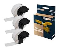 QUALITONER 3 Rouleau DK11221 étiquette carée Compatible pour Brother 23x23 mm Lot de 1000 Noir sur Blanc