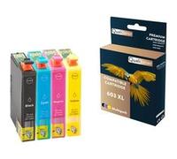 QUALITONER - 4 Cartouches compatible pour EPSON 603 XL 603XL Noir + Cyan + Magenta + Jaune (Etoile de mer) pour Epson Expression Home XP-2100 XP-2105 G
