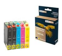 QUALITONER - 5 Cartouche compatible pour EPSON 502 XL 502XL Noir (x2) + Cyan + Magenta + Jaune pour Epson Expression Home XP-5100 XP-5100 Series XP-51 Noir G