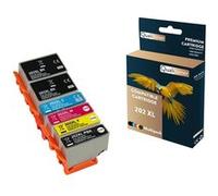 QUALITONER - 6 Cartouches compatible pour EPSON 202 XL 202XL Noir (x2) + Cyan + Magenta + Jaune + Photo Noir (Kiwi) pour Epson Expression Premium XP-6 Noir G