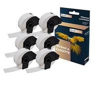 QUALITONER 6 Rouleau DK11203 étiquette de Dossier Compatible pour Brother 17x87 mm Lot de 300 Étiquettes Noir sur Blanc