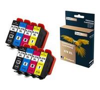 QUALITONER - 8 Cartouches compatible pour EPSON 378 XL 378XL Noir (x2) + Cyan (x2) + Magenta (x2) + Jaune (x2) (Écureuil) pour Epson Expression Photo Noir G