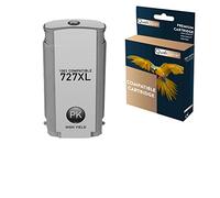 QUALITONER Cartouche pour HP 727 B3P23A F9J79A Compatible pour HP Noir x 1 DesignJet T1500 ePrinter DesignJet T1500