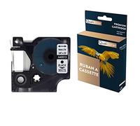 QUALITONER Ruban S0720680 40913 pour DYMO Letratag D1 Compatible Noir sur Fond Blanc x 1 pour Ruban d'étiquette- 12mm * 7m