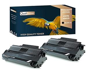 QUALITONER - Toner x2 413196 406525 Noir Compatible pour Infotec If 4030 4040 NRG F 110 110 Series Ricoh Aficio SP 1000 1000 Series 1000 s 1000 SF Fax 1140 L 1180 L