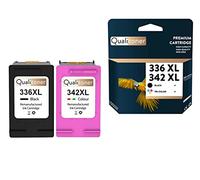 QUALITONER - x2 Cartouches compatibles pour HP 336XL + 342XL (C9362EE + C9361EE) Noir + Couleur, compatibles avec HP DeskJet 5400 5420V 5432 5440 5440XI 5442 5443D 4100D 4145D 4155D 4160